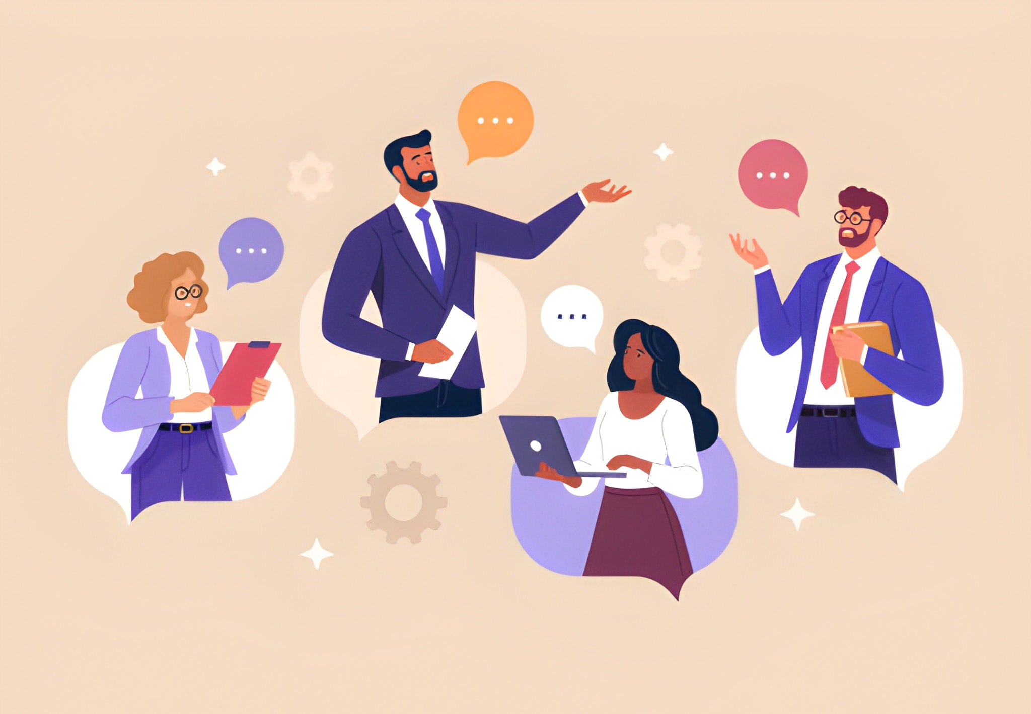 A team collaboratively working on a complex system design or project board, symbolizing comprehensive outsourced services.